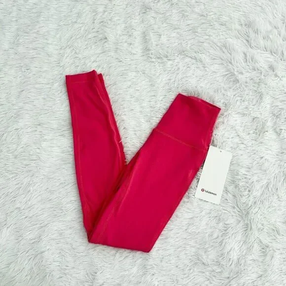 Women Lululemon Align High-Rise Pant 28 Pink Lychee Size 0 Yoga Activewear